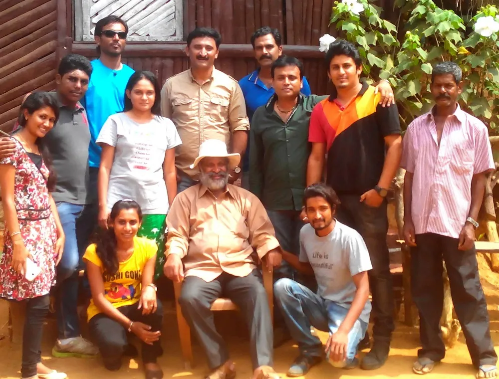 Group portrait with elder at the retreat