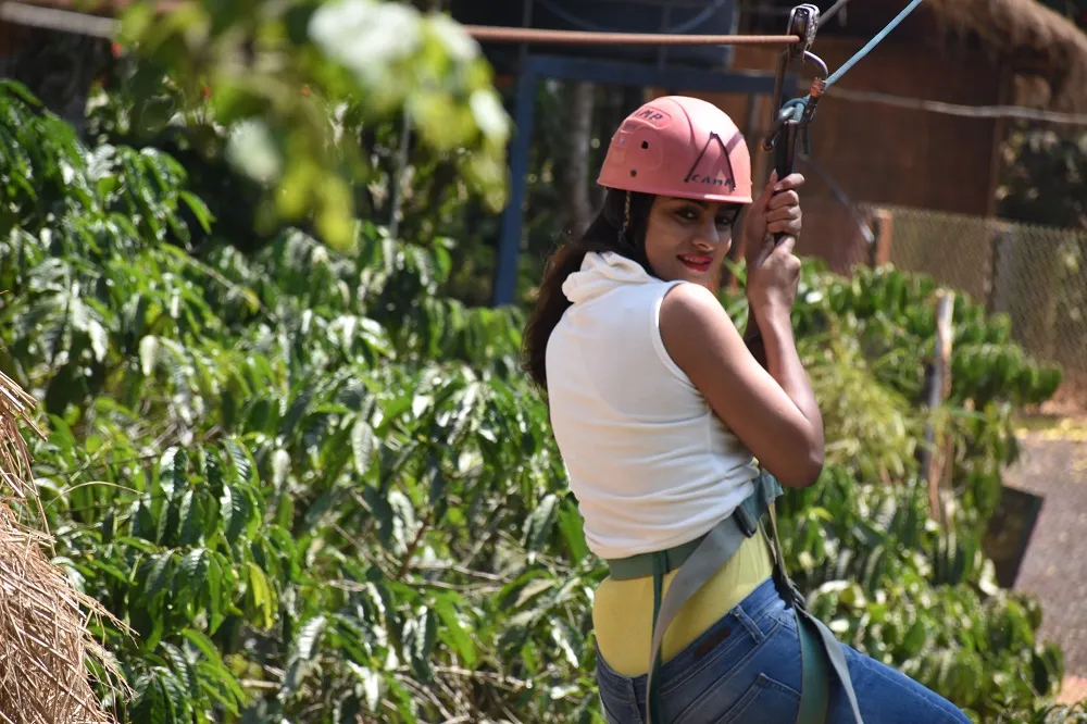 Coffee plantation zipline