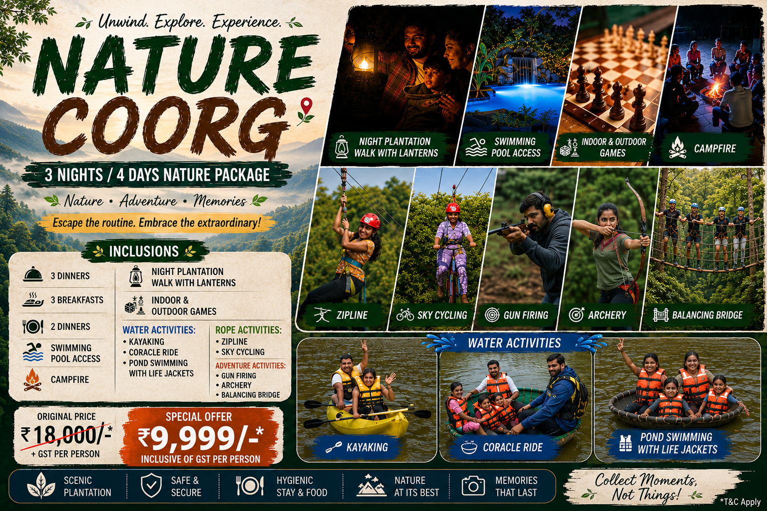 Nature Coorg — 3 Nights / 4 Days package at Evergreen County